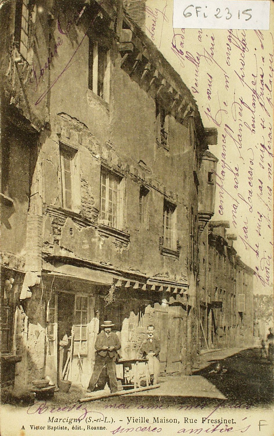 Marcigny. Vieille maison, rue Fressinet.