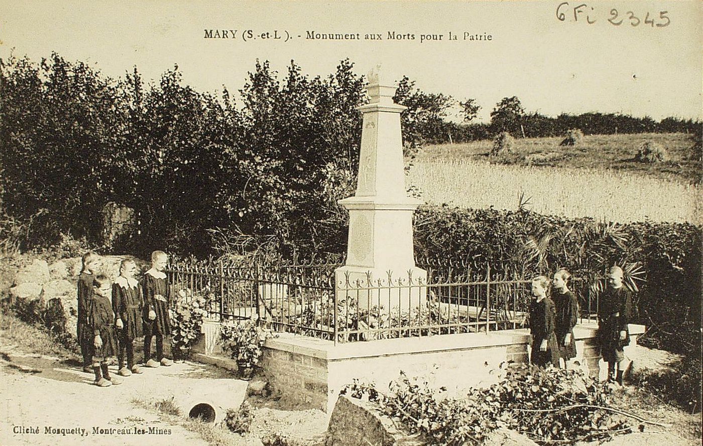 Mary. Enfants de la commune morts pour la patrie (guerrre 1914-1918).