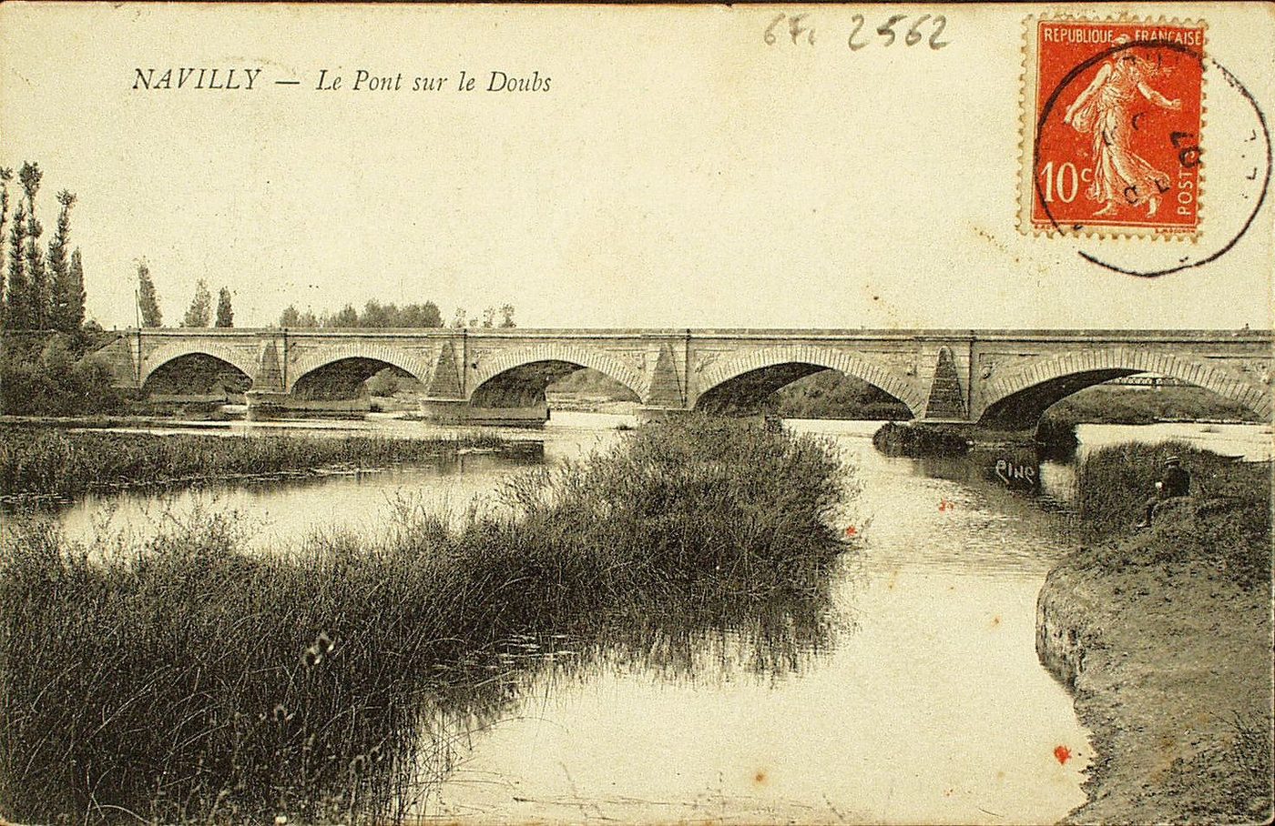 Navilly. Le pont sur le Doubs.