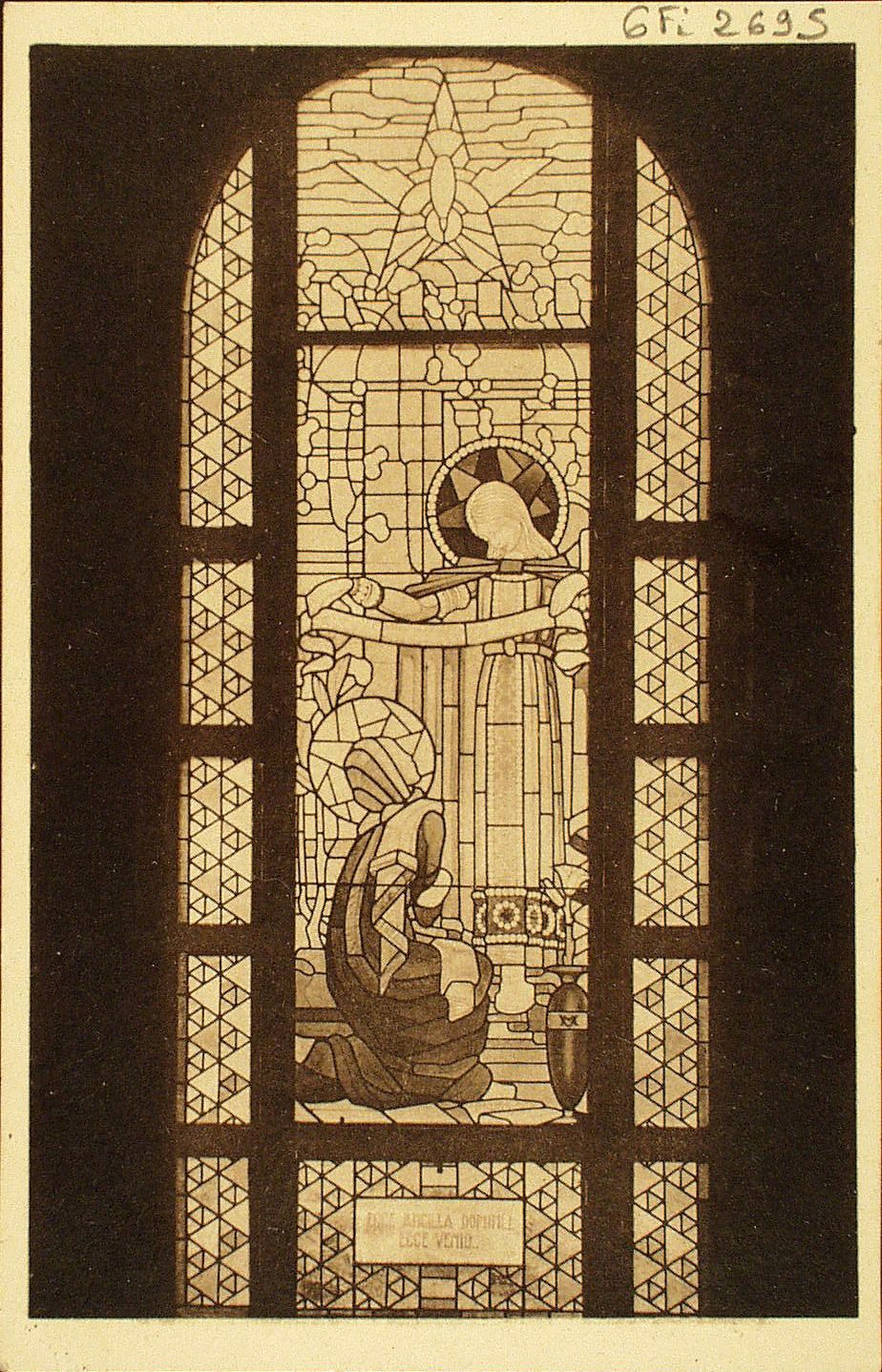 Paray-le-Monial. "Bethléem". Maison mère des petites auxiliaires du Clergé. Vitrail de la chapelle l'Annonciation.