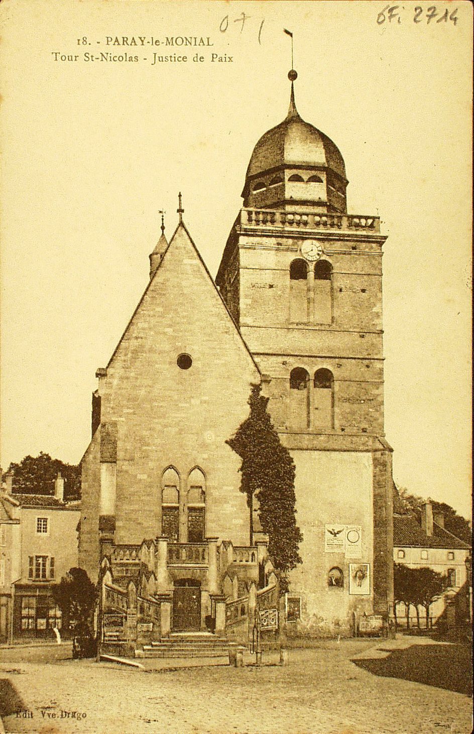 Paray-le-Monial. Tour Saint-Nicolas. Justice de paix.
