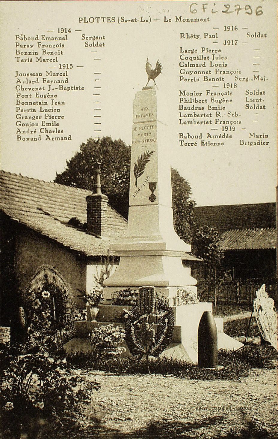 Plottes. Le monument.