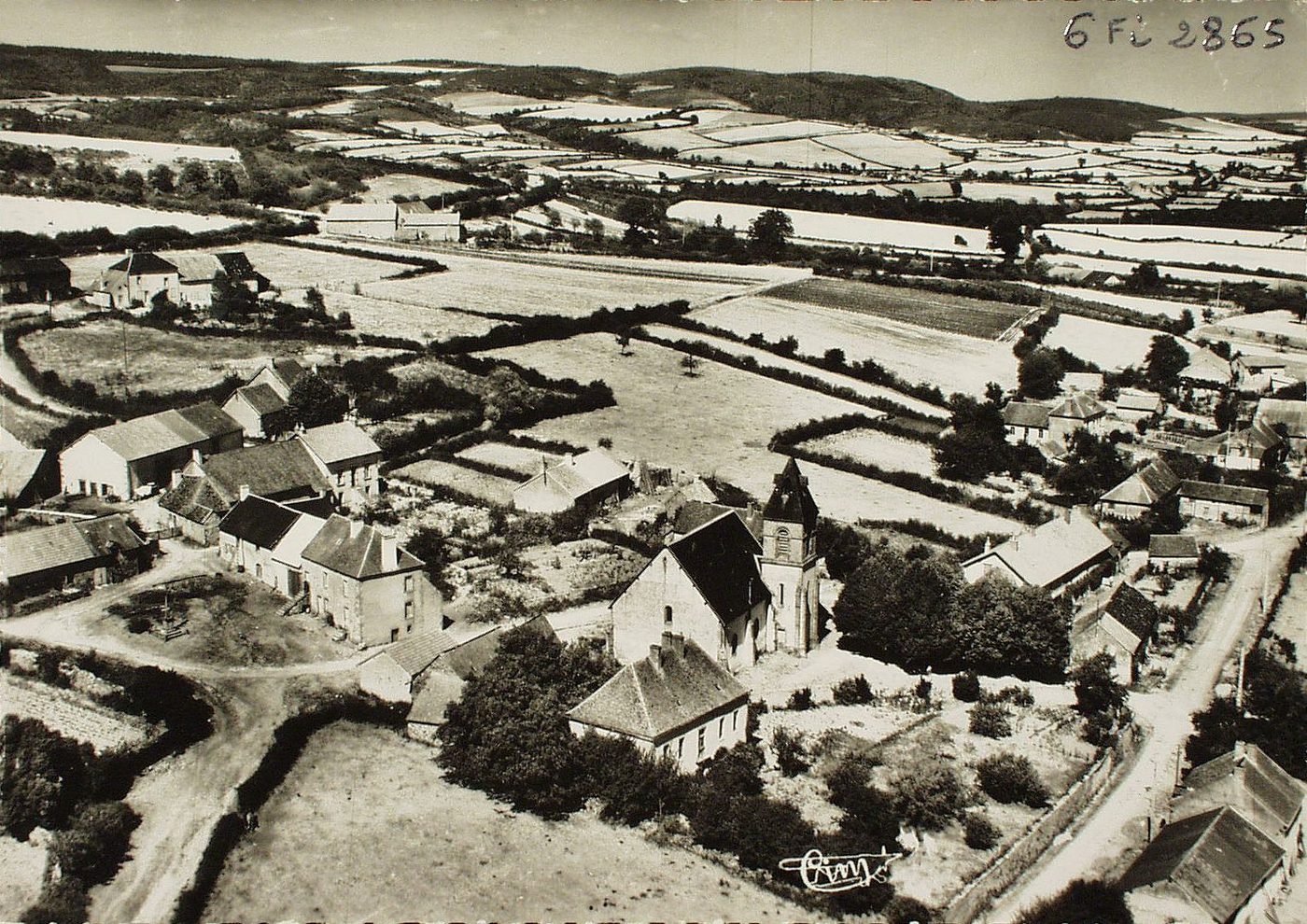 Reclesne. Vue générale aérienne.