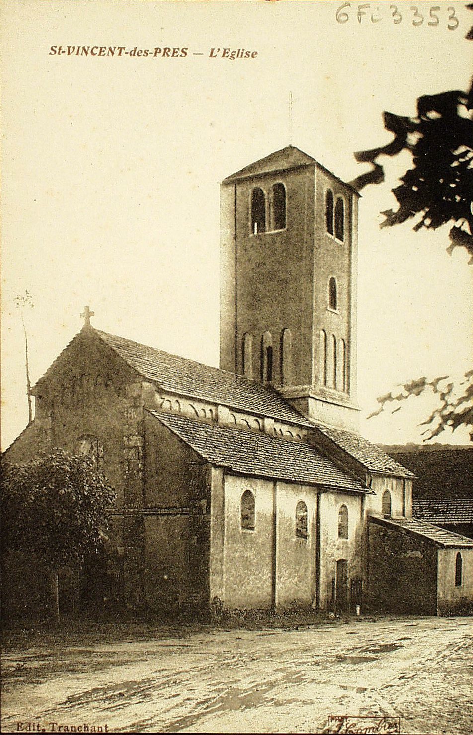 Saint-Vincent-des-Prés. L'église.
