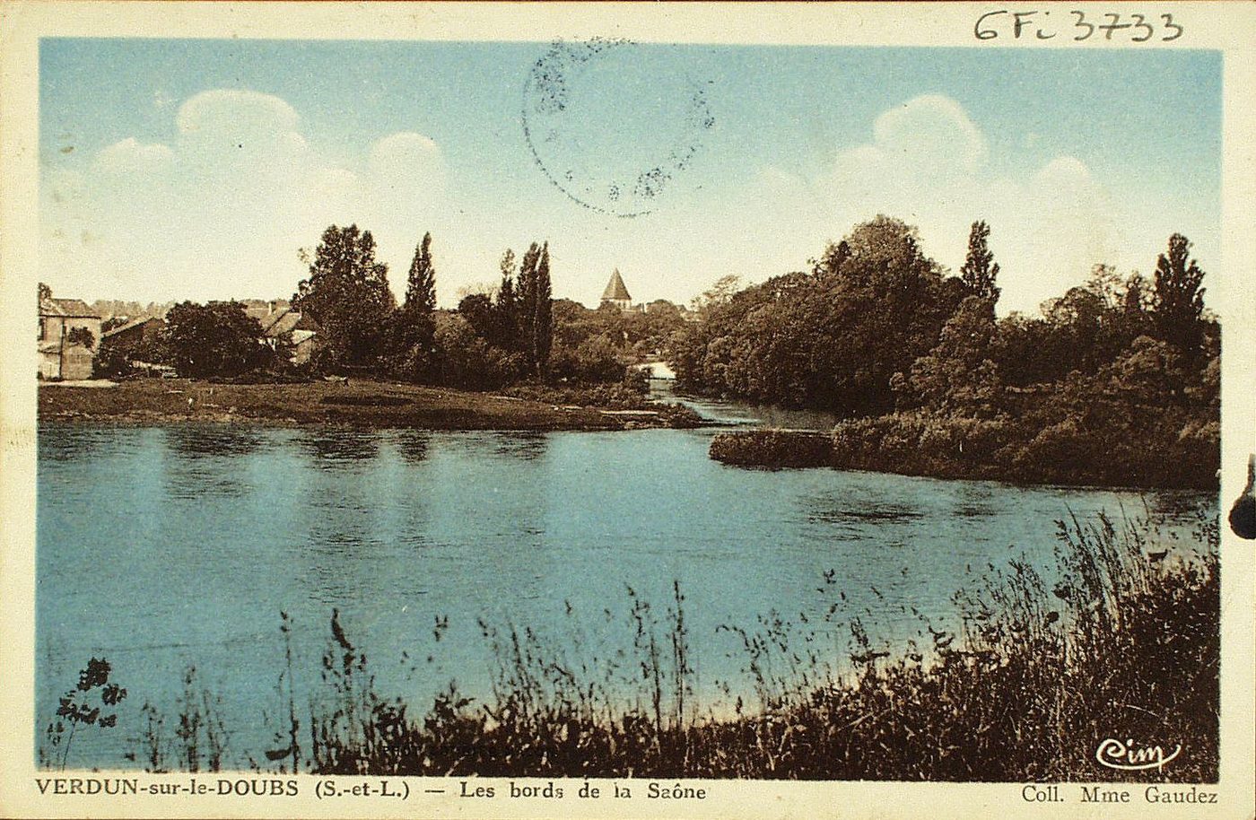Verdun-sur-le-Doubs. Les bords de la Saône.