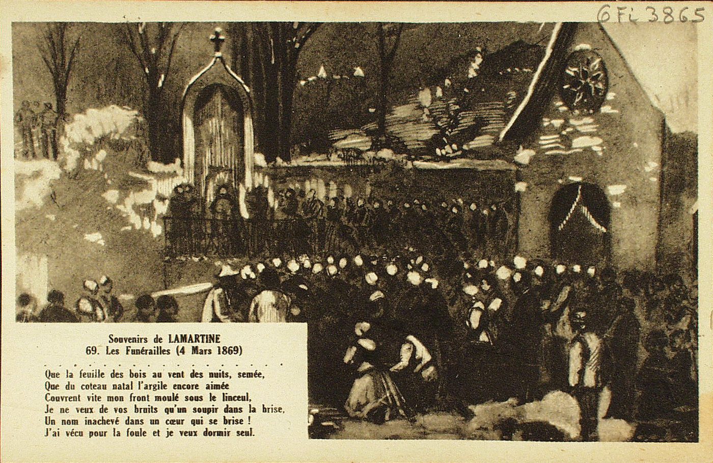 Souvenirs de Lamartine. Les funérailles (4 mars 1869).