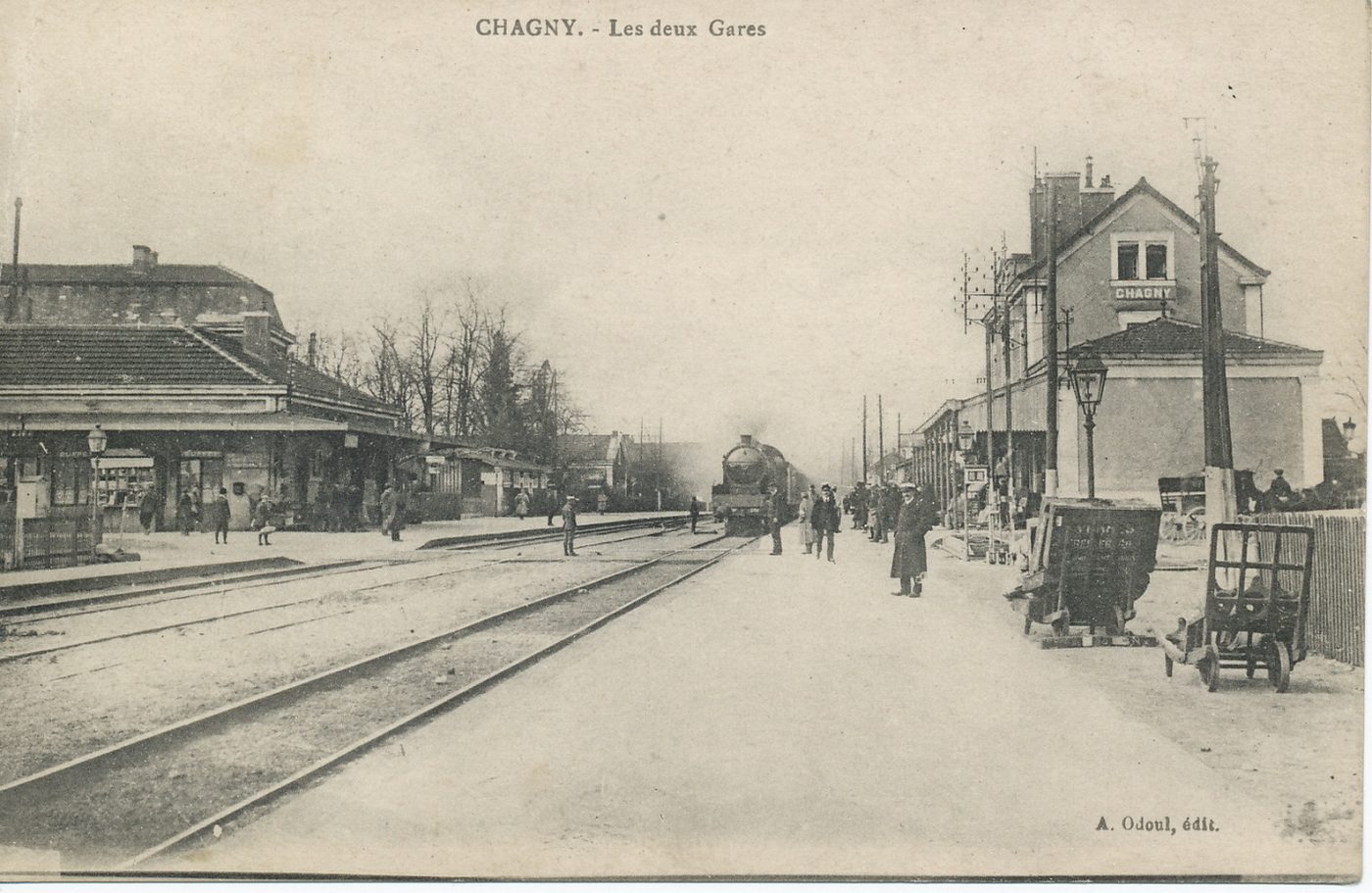 Chagny. Les deux gares.
