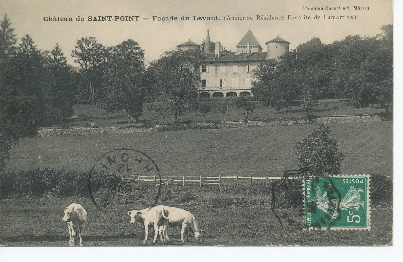 Château de Saint-Point. Façade du Levant (ancienne résidence favorite de Lamartine).