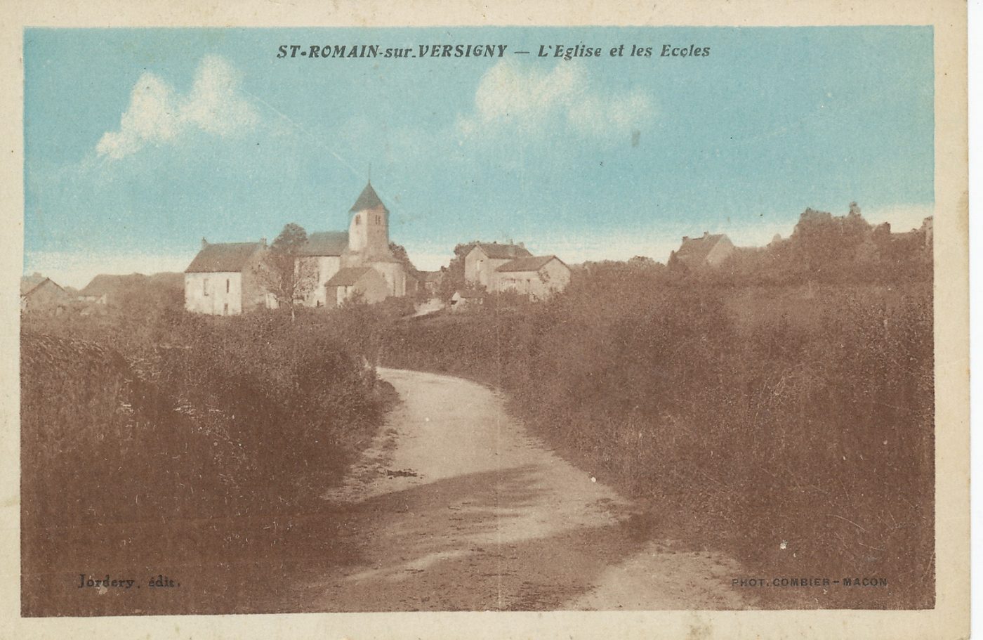 Saint-Romain-sous-Versigny. L'église et les écoles.