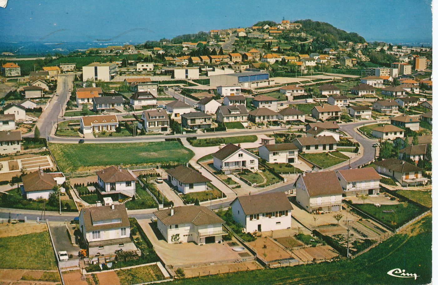 Sanvignes-les-Mines. Vue générale aérienne.