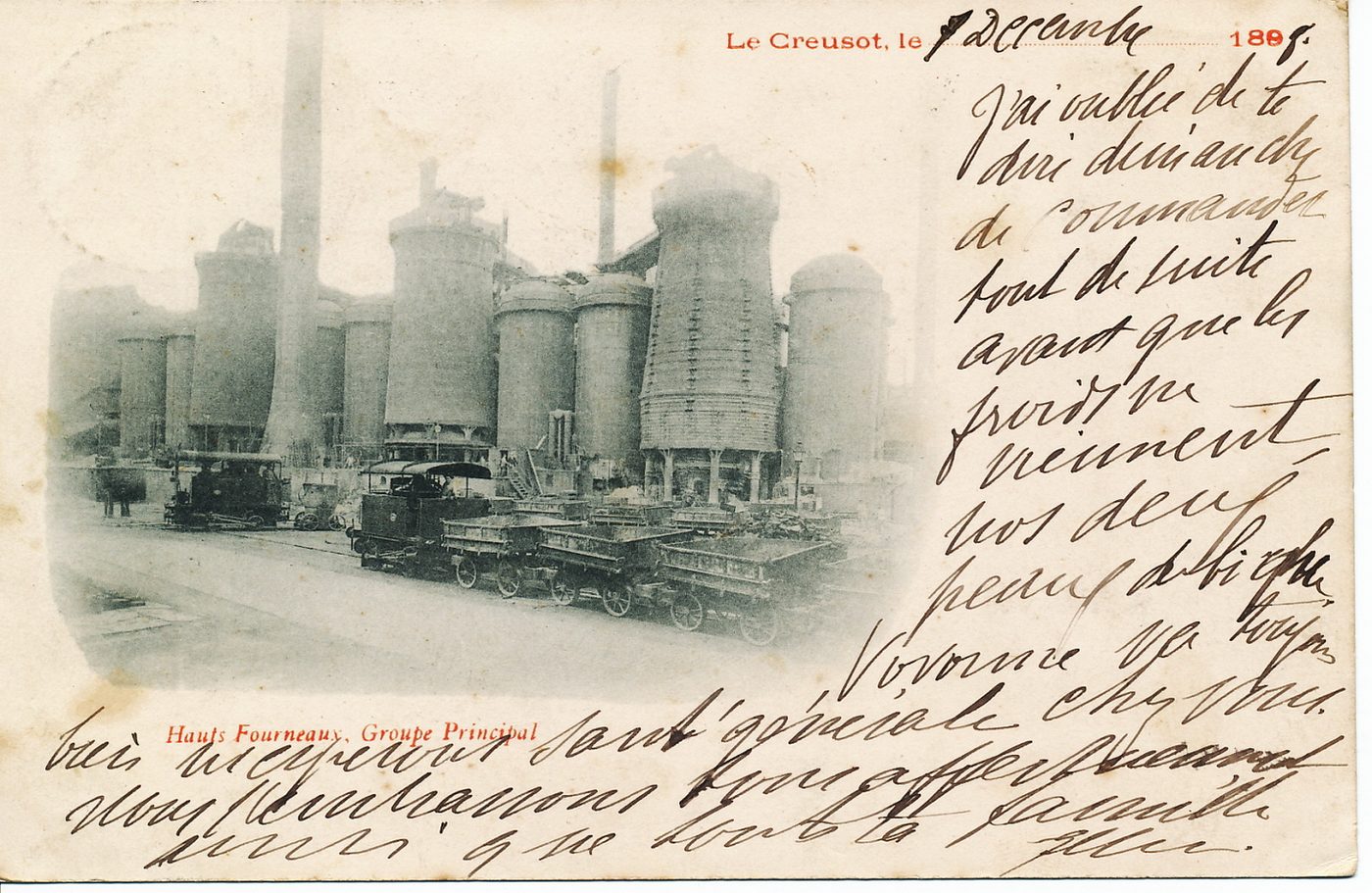 Le Creusot. - Hauts fourneaux, groupe principal.
