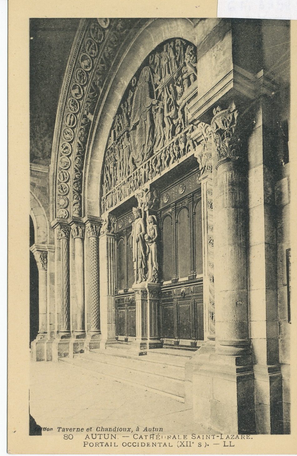 Autun. Cathédrale Saint-Lazare. Portail occidental (XIIe s.).