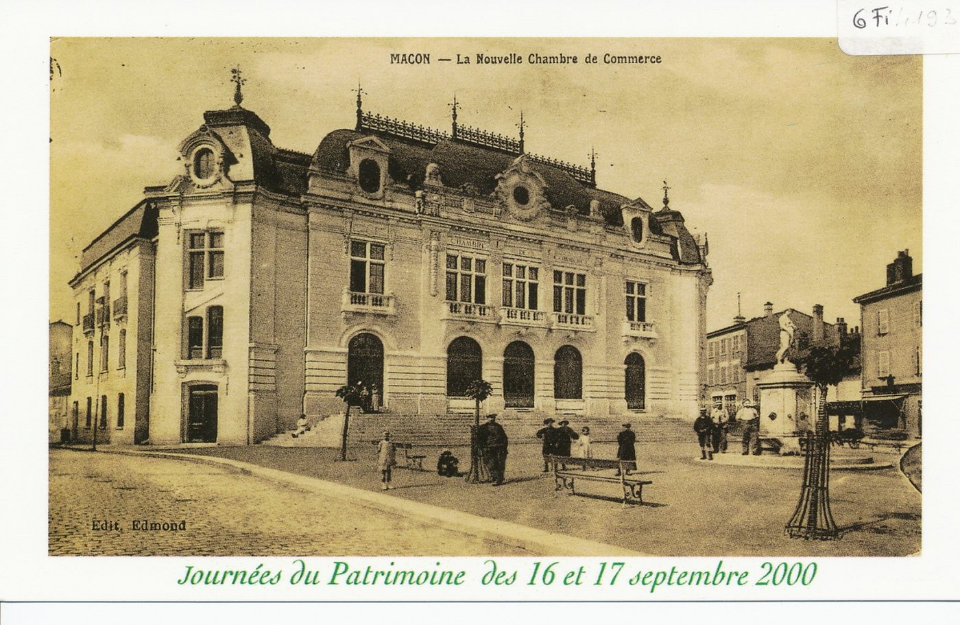 Mâcon. La nouvelle chambre de commerce. Journées du patrimoine des 16 et 17 septembre 2000.