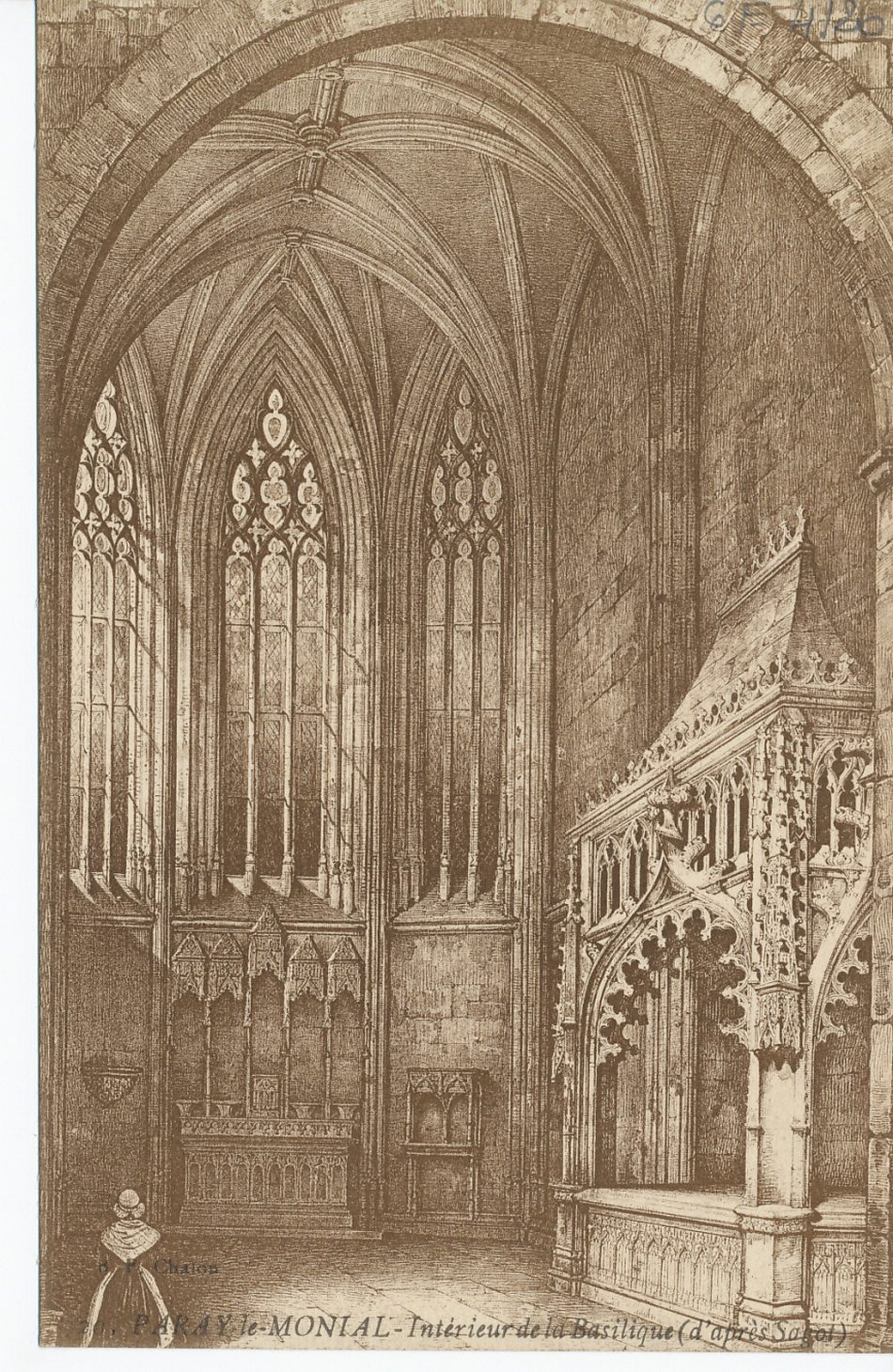 Paray-le-Monial. Intérieur de la basilique (d'après Sagot).