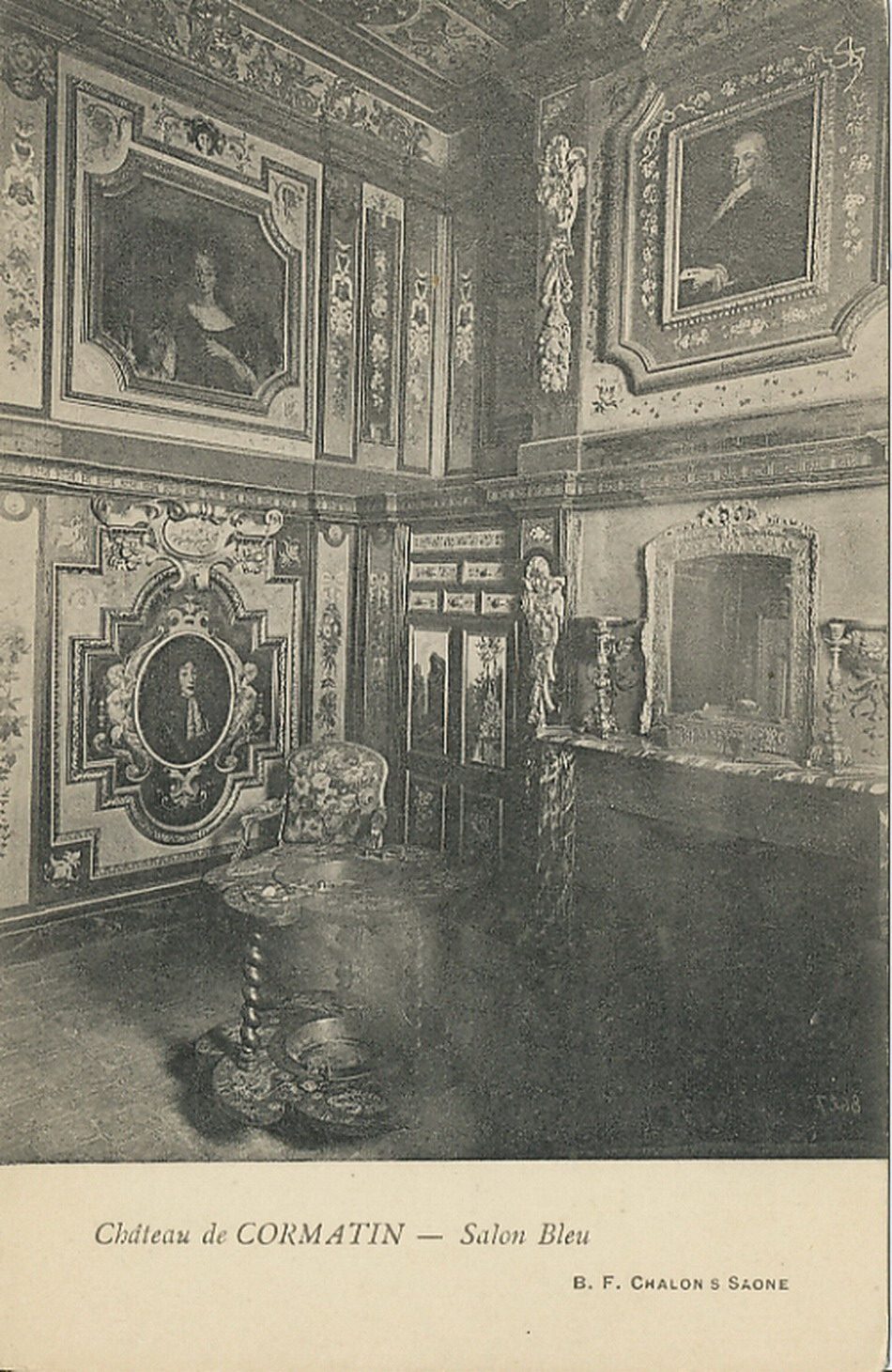 Château de Cormatin. Salon bleu.
