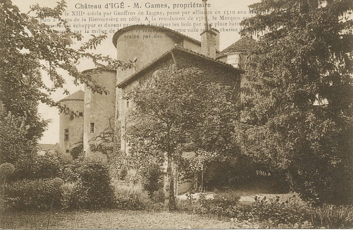 Château d'Igé. M. Games, propriétaire.