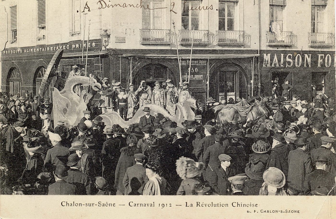 Chalon-sur-Saône. Carnaval 1912. La révolution chinoise.