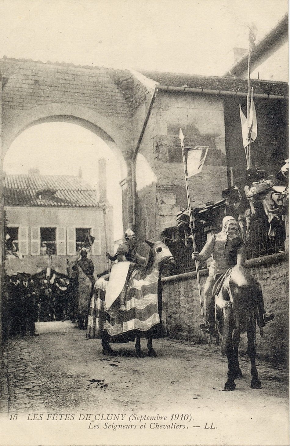 Les fêtes de Cluny, septembre 1910. Les seigneurs et chevaliers.