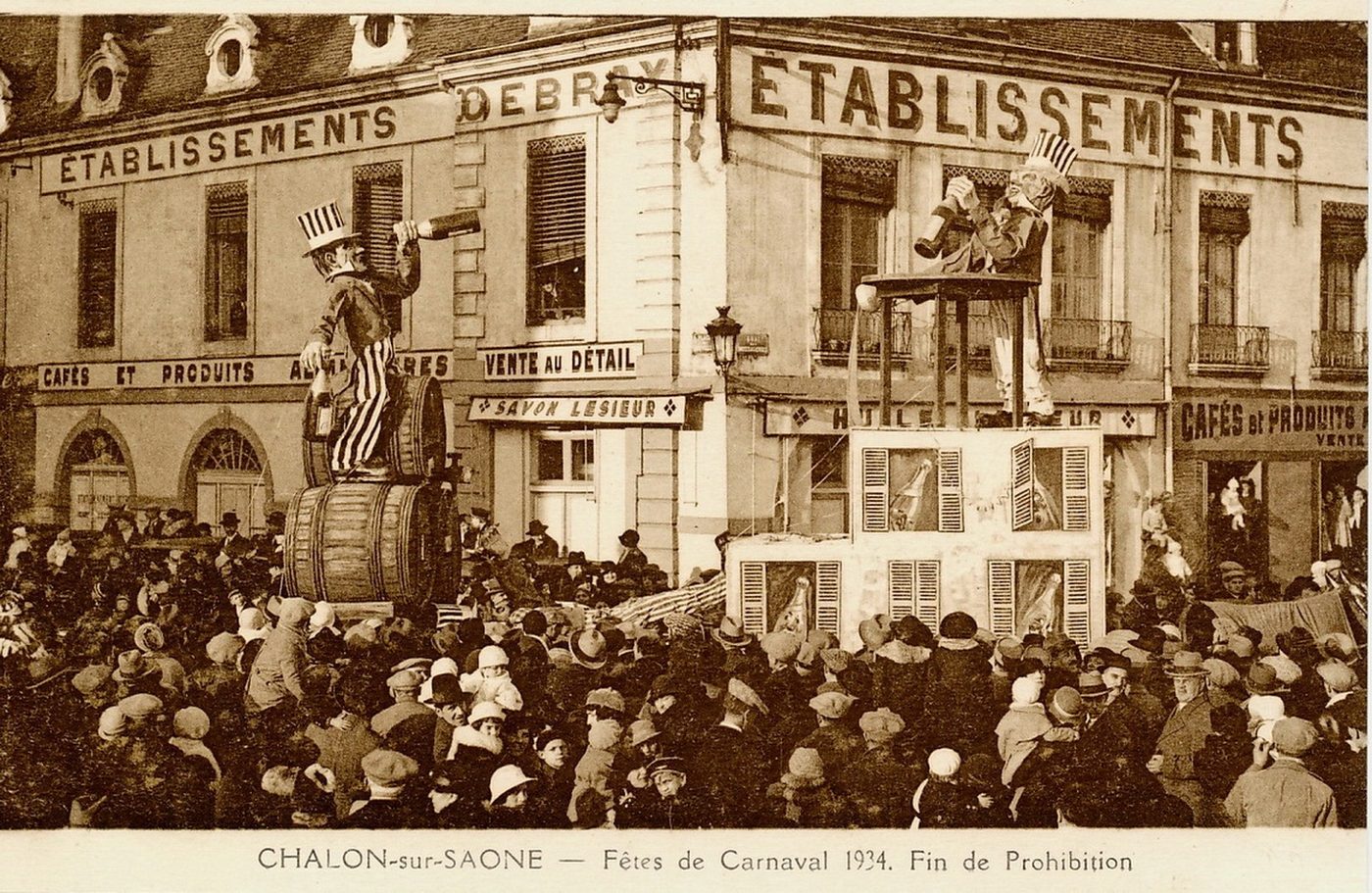 Chalon-sur-Saône. Fêtes de carnaval 1934. Fin de prohibition.