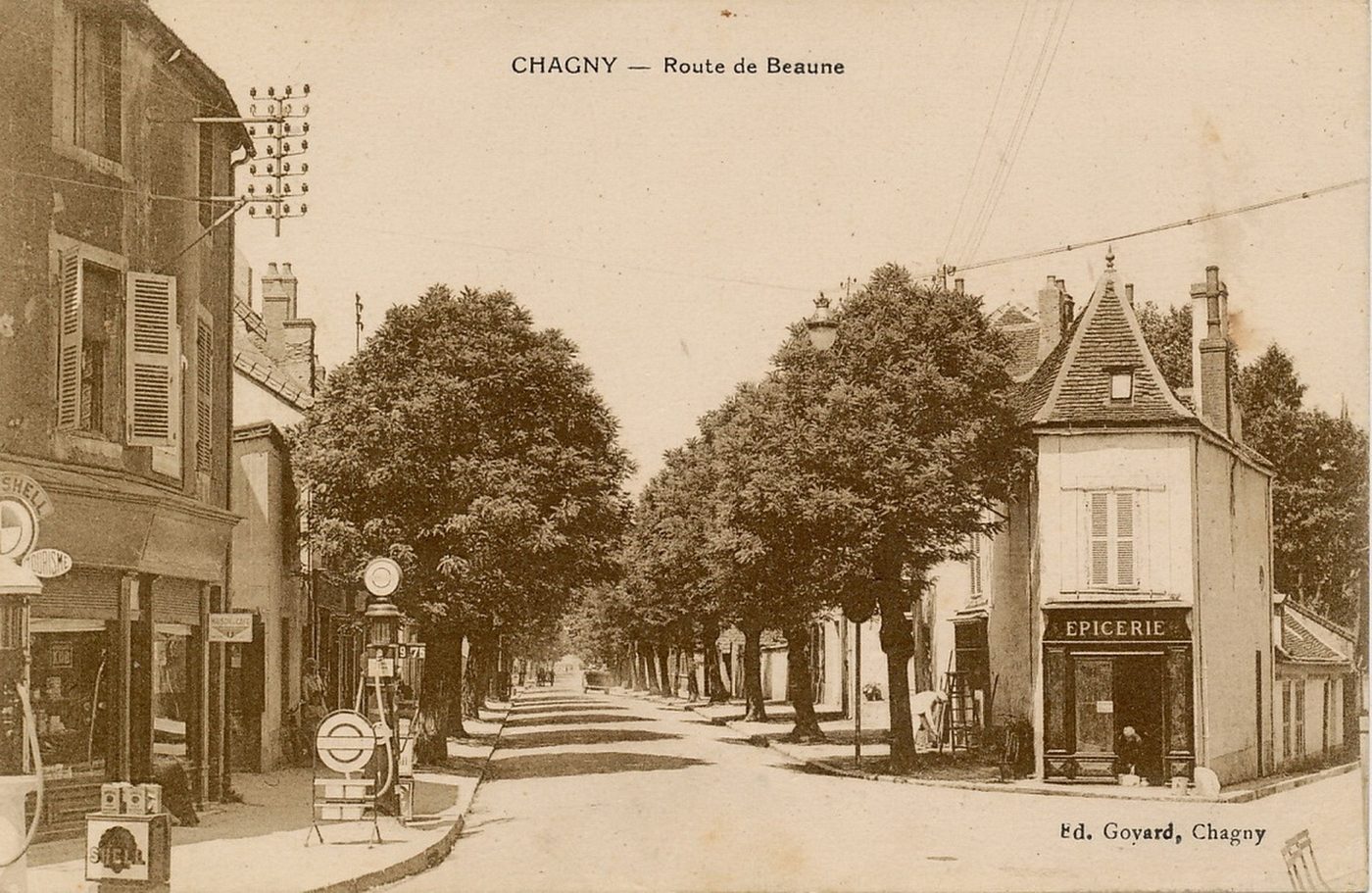 Chagny. Route de Beaune.