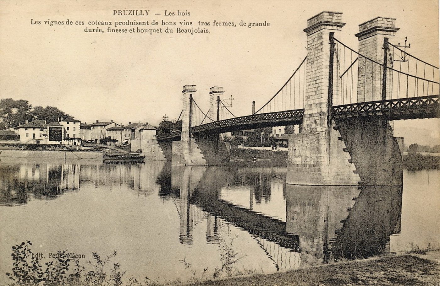 Pruzilly.- Les bois. Les vignes de ces coteaux produisent de bons vins très fermes, de grande durée, finesse et bouquet du Beaujolais.