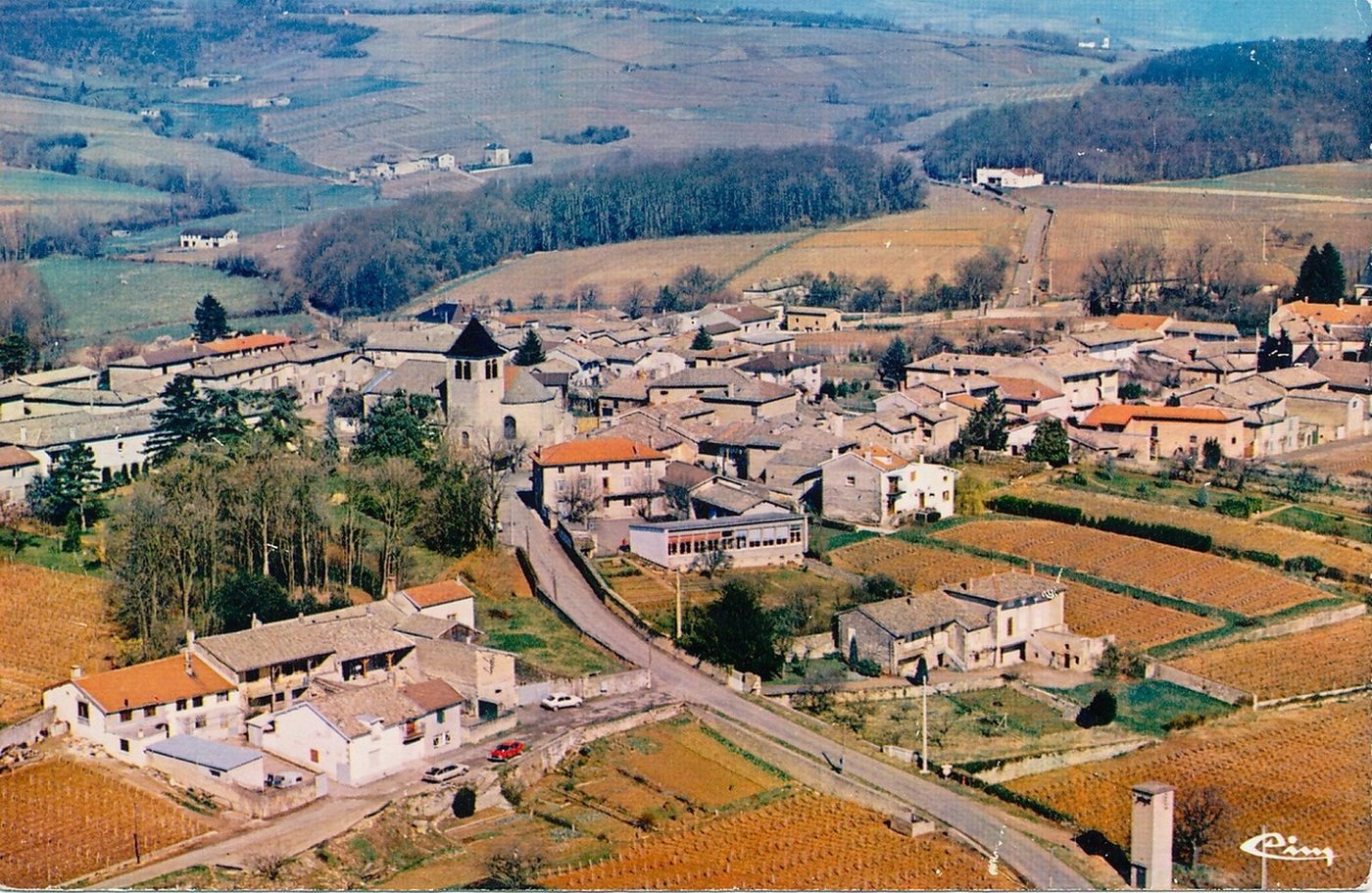 Chaintré. Vue générale aérienne.