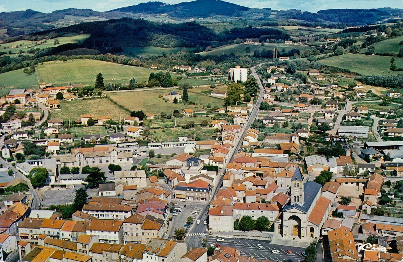 Chauffailles. Vue générale aérienne.