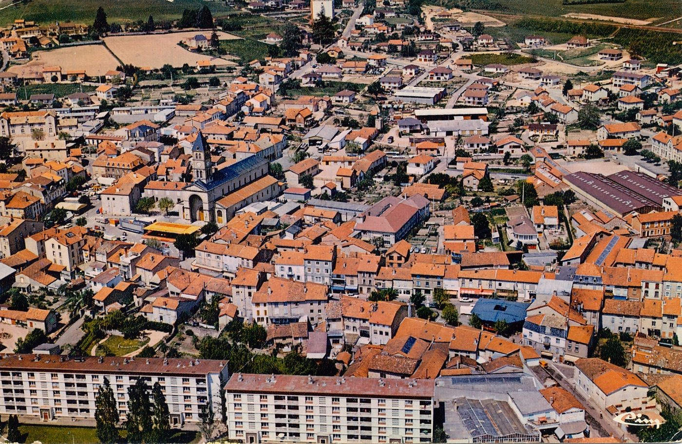 Chauffailles. Vue générale aérienne.