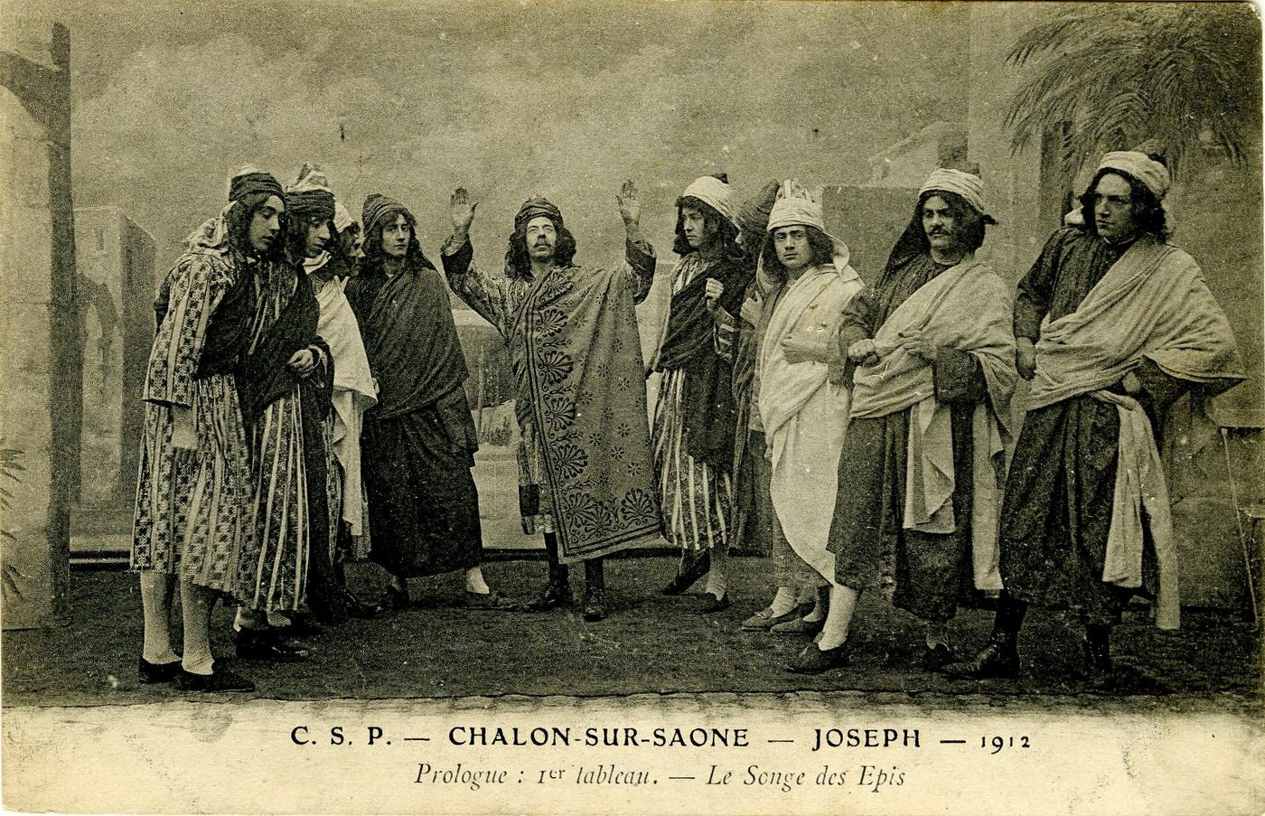 Chalon-sur-Saône, 1912. Joseph, Prologue : 1er tableau, Le songe des épis.