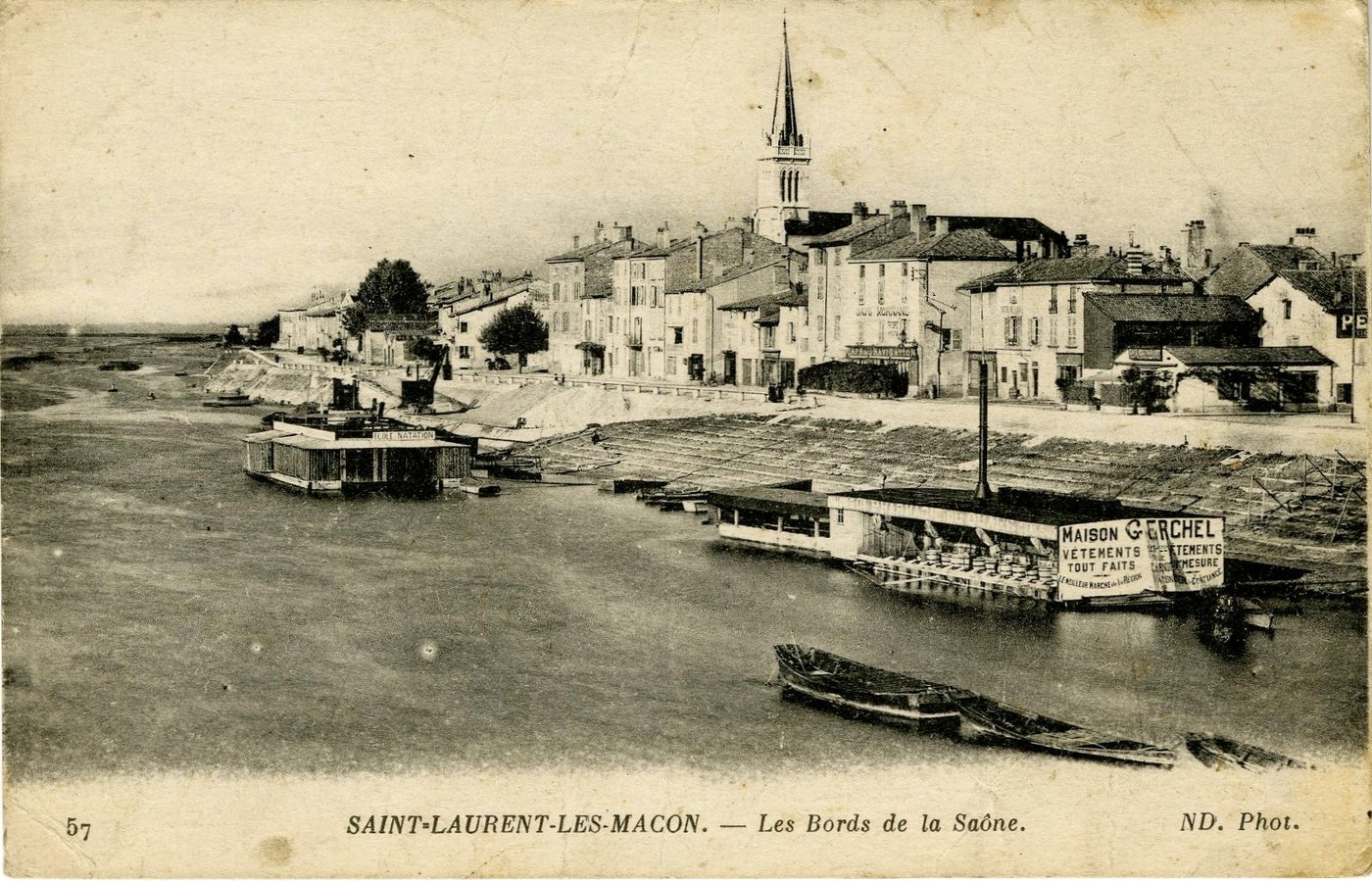 Saint-Laurent-lès-Mâcon. Les bords de la Saône.