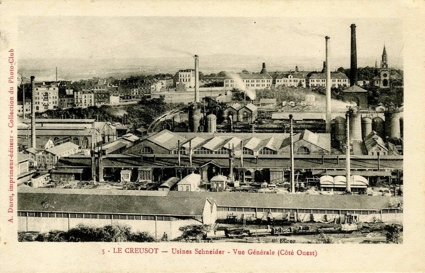 Le Creusot. Usines Schneider, vue générale côté ouest.