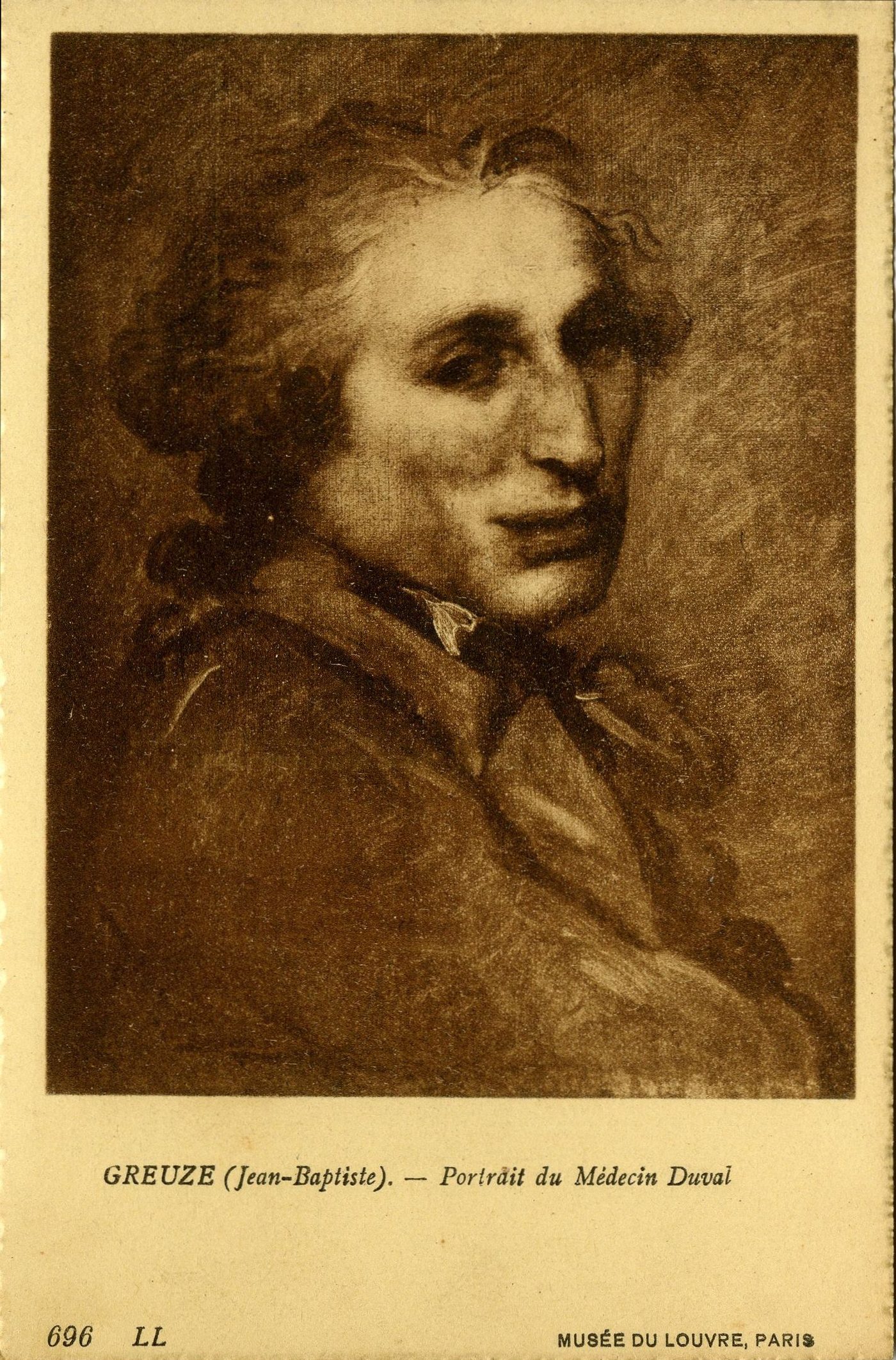 Greuze (Jean-Baptiste). Portrait du médecin Duval.